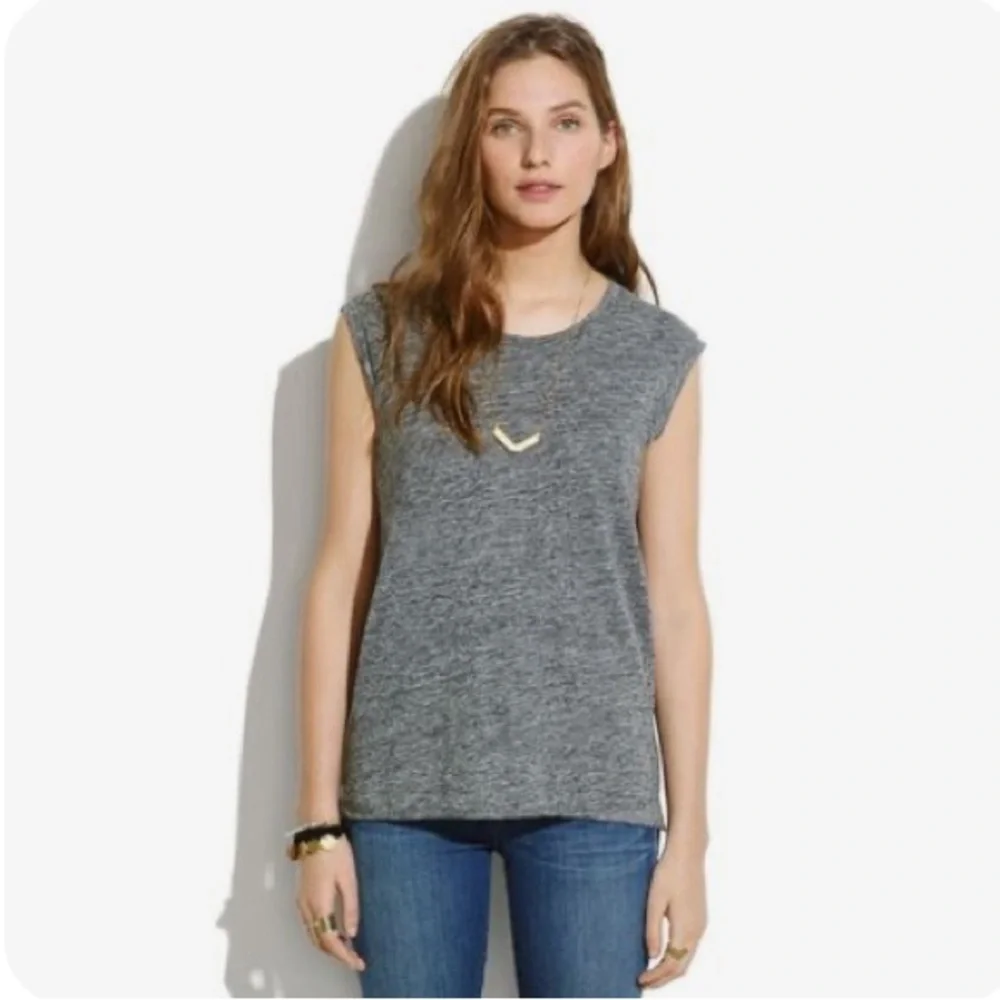 Madewell Heather Gray Women's Muscle Tee - Picture 1 of 6